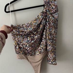 ASTR The Label one shoulder bodysuit medium